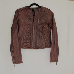 Bernardo Genuine Leather Moto Jacket Size XS